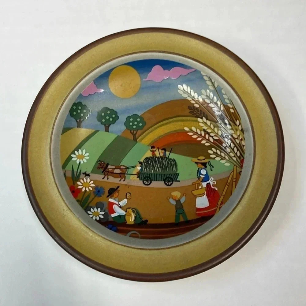Schramberg SMF Country scene plate Colorful Farm Germany